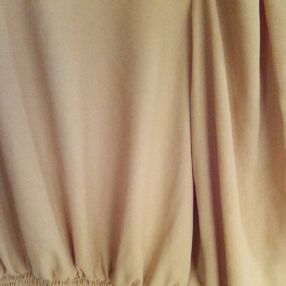 Women's Mustard Ruffle Neck Blouse - Picture 6 of 14